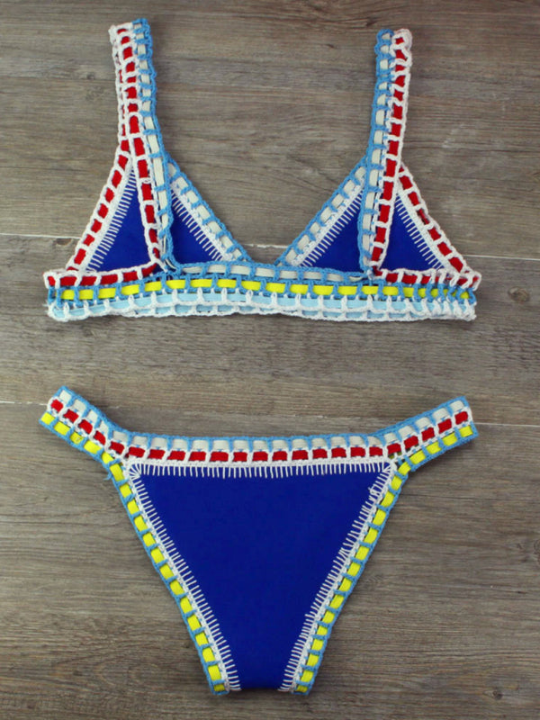 Ensemble de maillot de bain en gros crochet bikini tricot