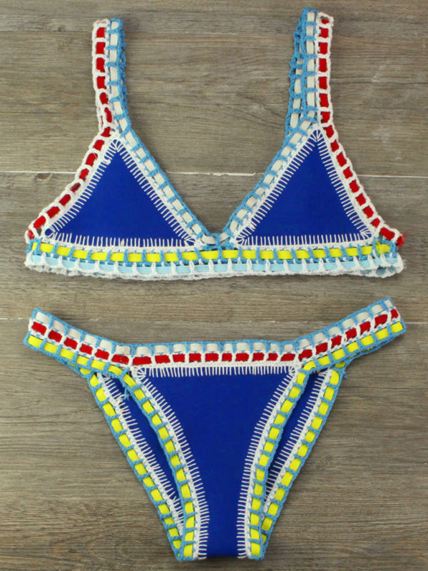 Ensemble de maillot de bain en gros crochet bikini tricot