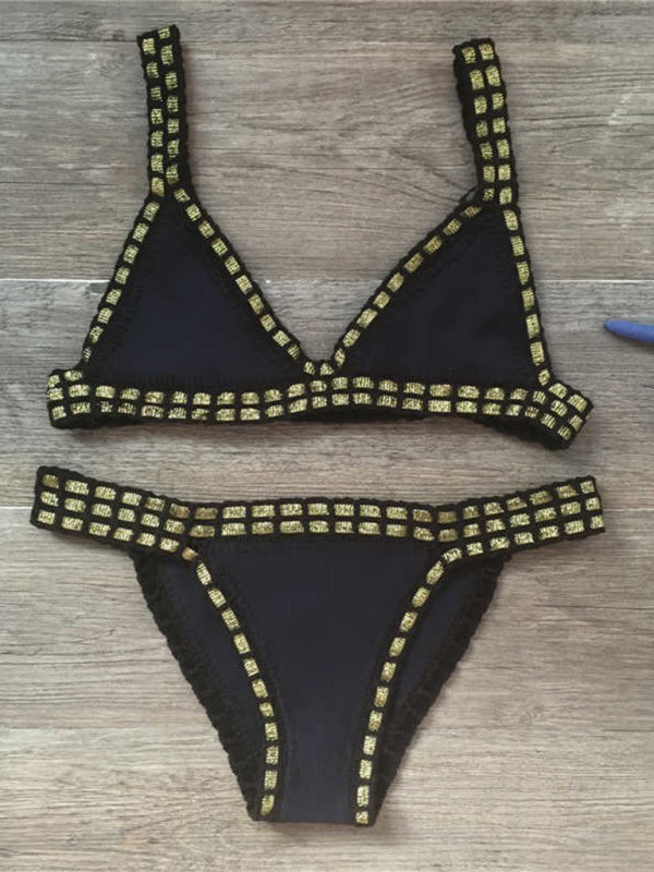 Ensemble de maillot de bain en gros crochet bikini tricot