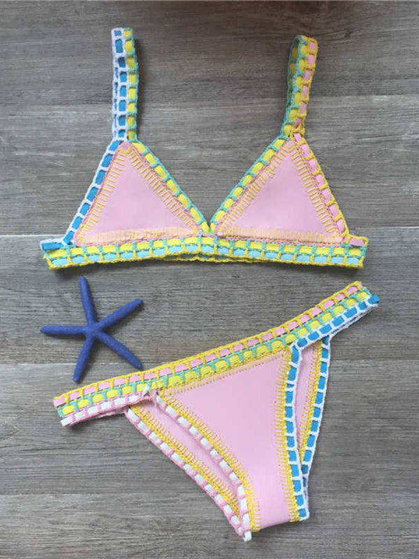 Ensemble de maillot de bain en gros crochet bikini tricot