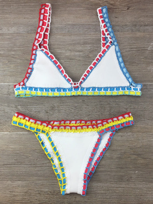 Ensemble de maillot de bain en gros crochet bikini tricot